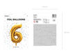 Picture of FOIL BALLOON NUMBER 6 GOLD 34 INCH